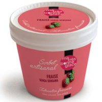 Glace artisanale : sorbet fraise Senga Sengana 100 mL  (attention : conserver au congélateur après livraison)